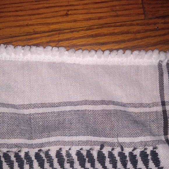Vintage  Keffiyeh Arabic Shemagh Solidarity Scarf Shawl - Picture 6 of 8